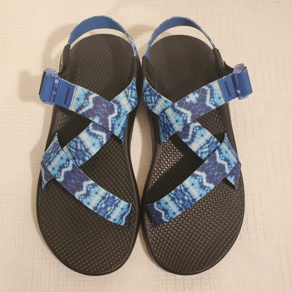 🆕️ CHACO Z1 CLASSIC BLUE/ WHITE TIE-DYE SANDALS